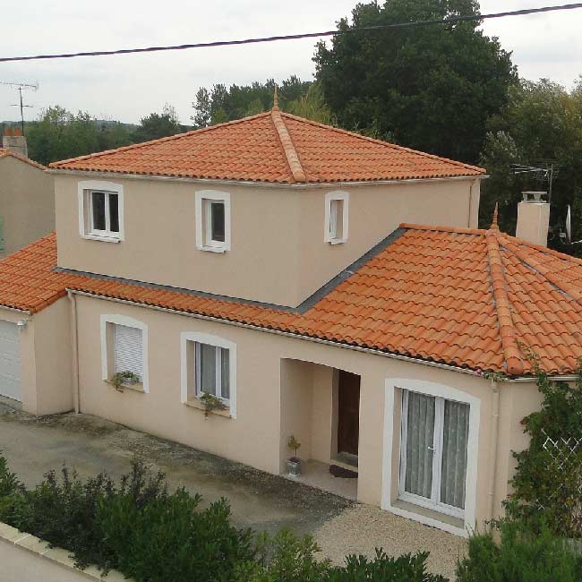 Surélévation d'un étage d'une villa sur montaigu-vendée